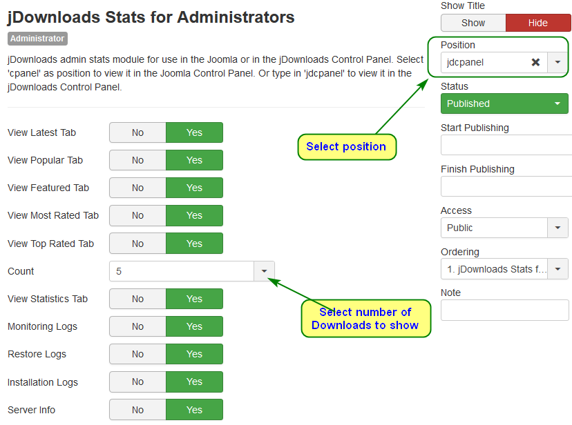 admin stats confg02