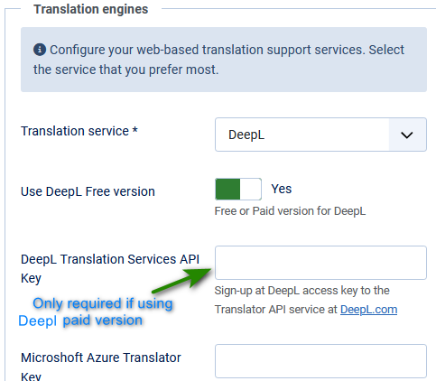 V4 choose translation service